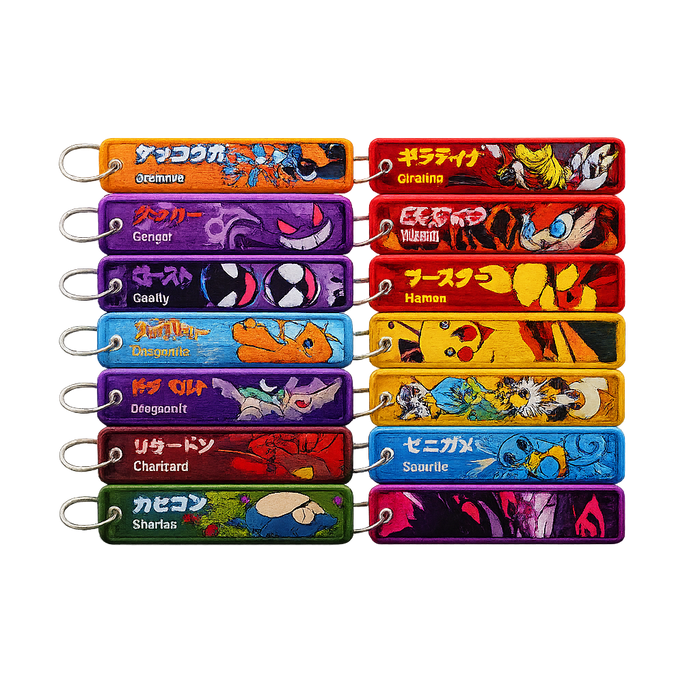 Pokémon Embroidered Keychain – Premium Double-Sided Anime Key Tag