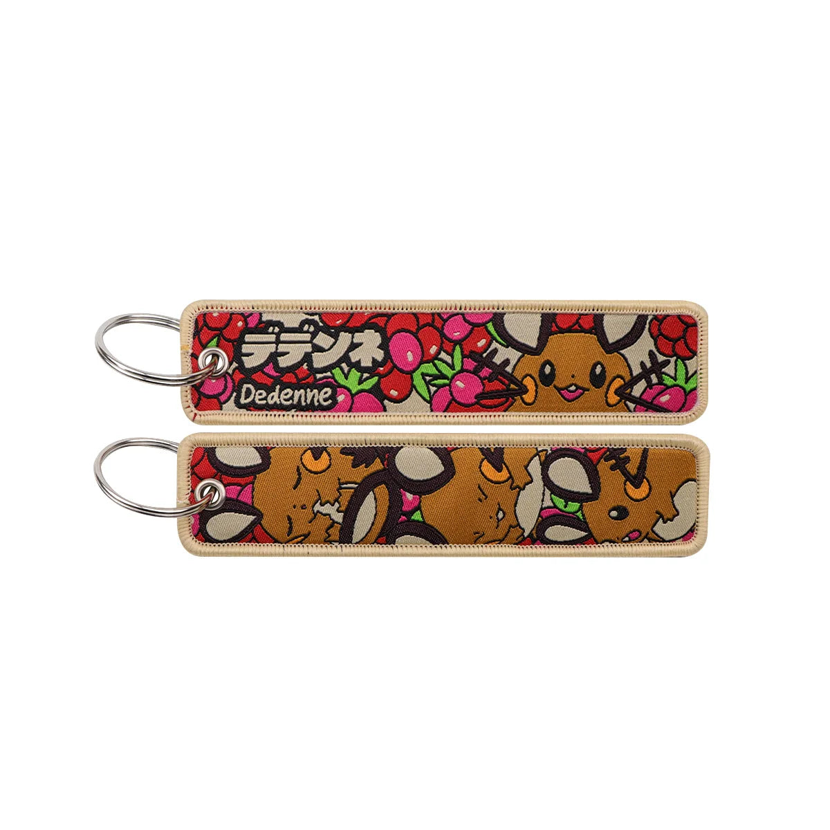 Pokémon Embroidered Keychain – Premium Double-Sided Anime Key Tag