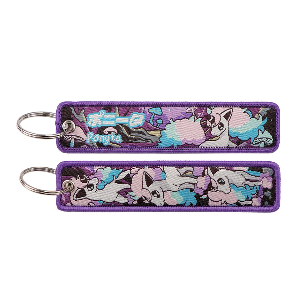 Pokémon Embroidered Keychain – Premium Double-Sided Anime Key Tag