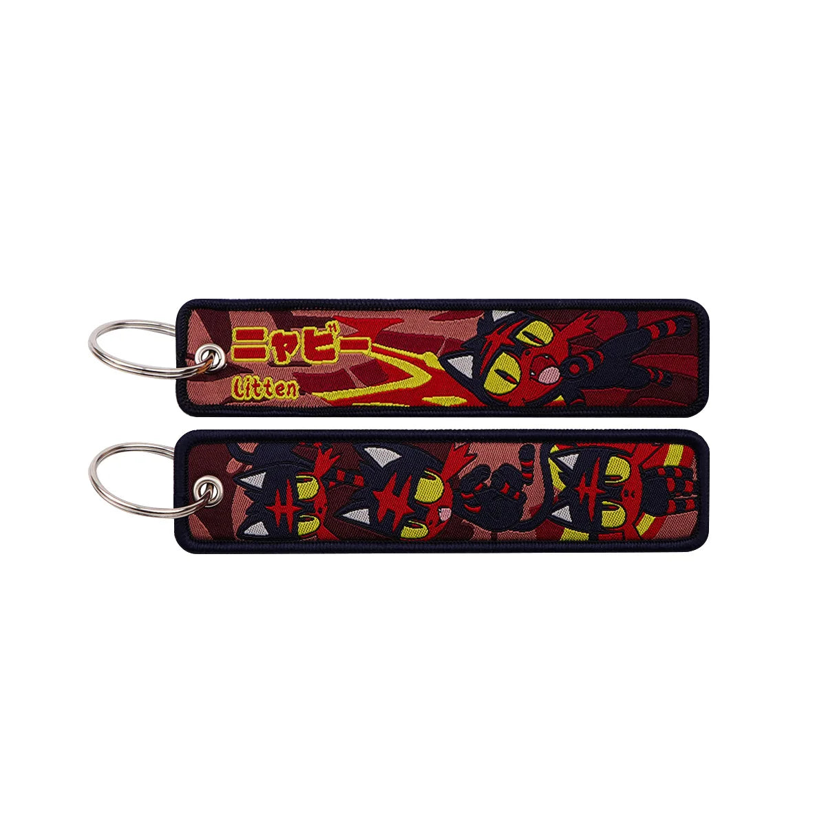 Pokémon Embroidered Keychain – Premium Double-Sided Anime Key Tag
