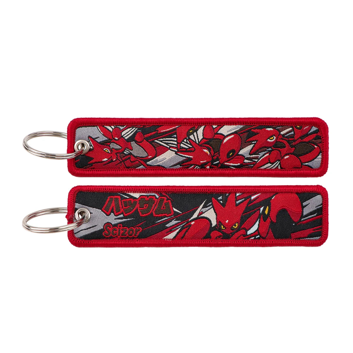 Pokémon Embroidered Keychain – Premium Double-Sided Anime Key Tag