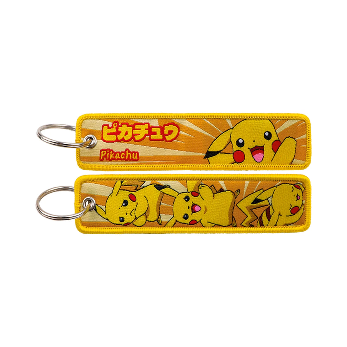 Pokémon Embroidered Keychain – Premium Double-Sided Anime Key Tag