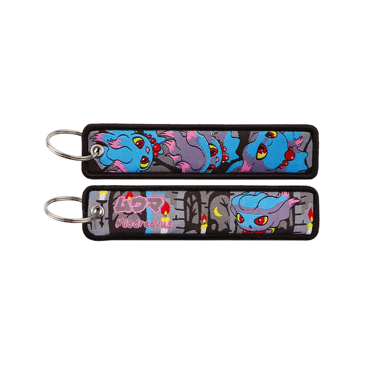 Pokémon Embroidered Keychain – Premium Double-Sided Anime Key Tag