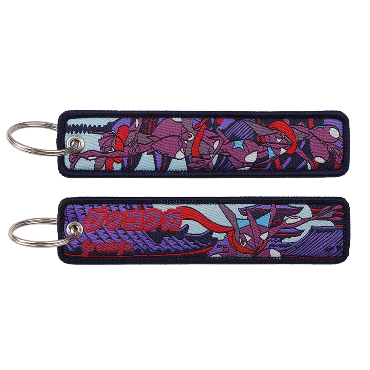 Pokémon Embroidered Keychain – Premium Double-Sided Anime Key Tag