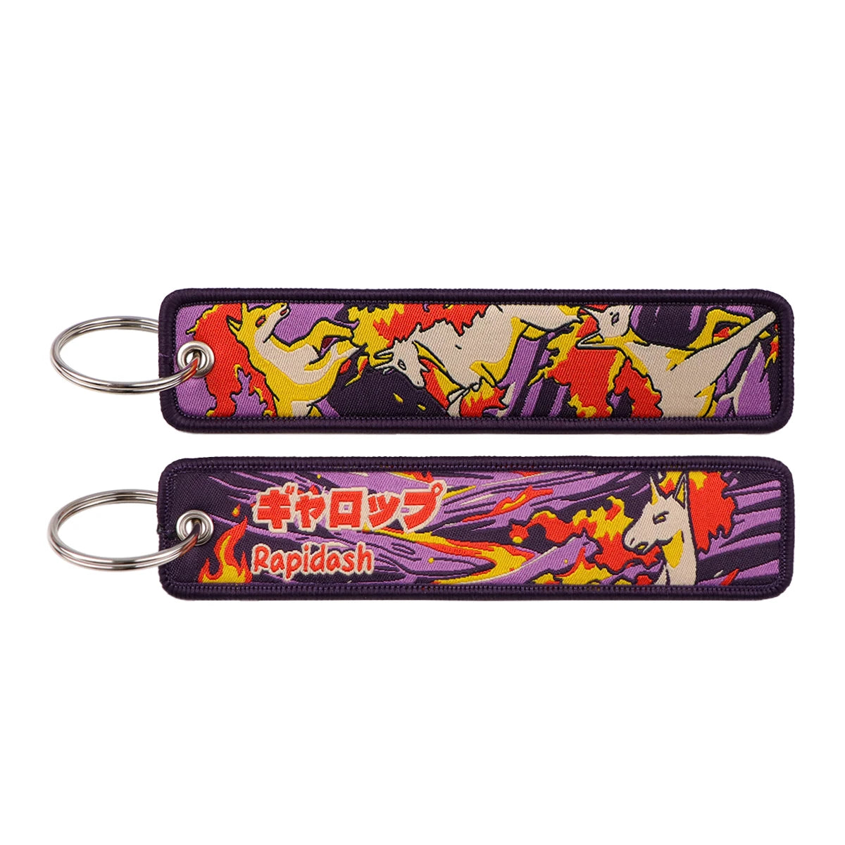 Pokémon Embroidered Keychain – Premium Double-Sided Anime Key Tag