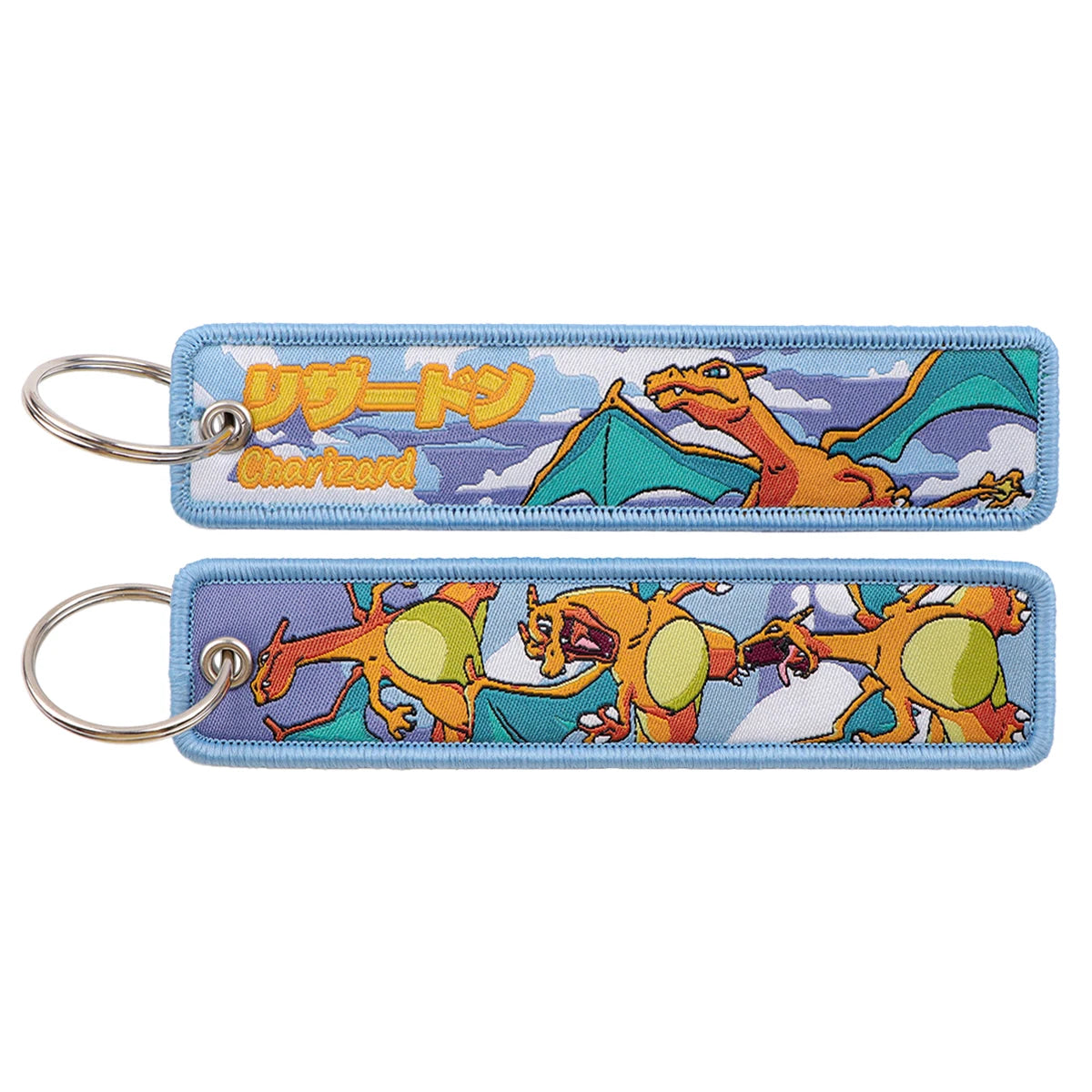 Pokémon Embroidered Keychain – Premium Double-Sided Anime Key Tag