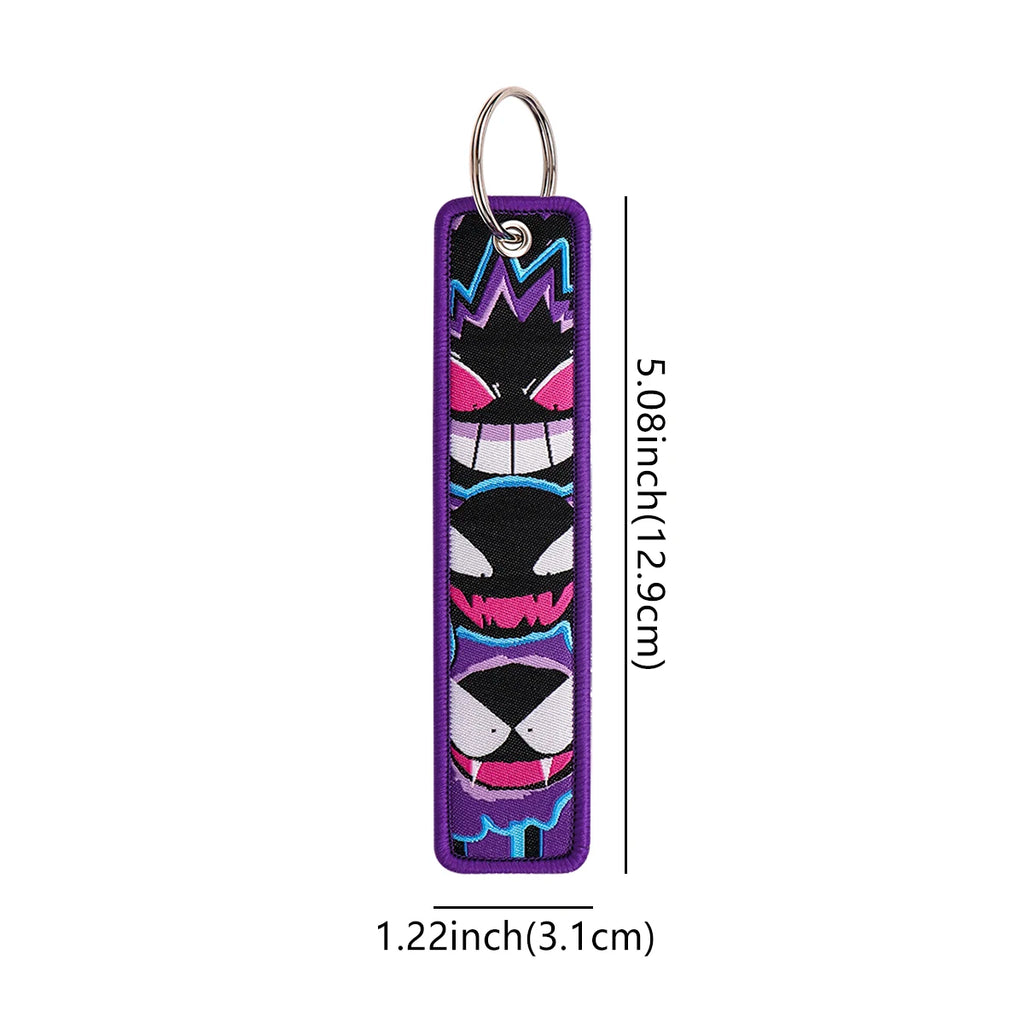 Pokémon Embroidered Keychain – Premium Double-Sided Anime Key Tag