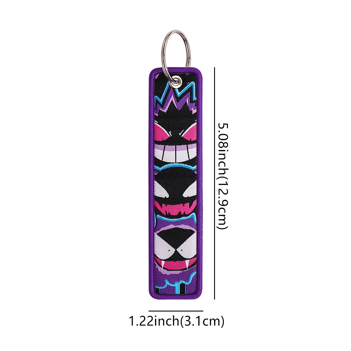 Pokémon Embroidered Keychain – Premium Double-Sided Anime Key Tag