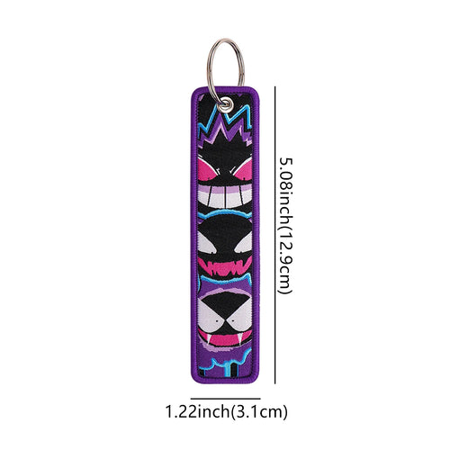 Pokémon Embroidered Keychain – Premium Double-Sided Anime Key Tag