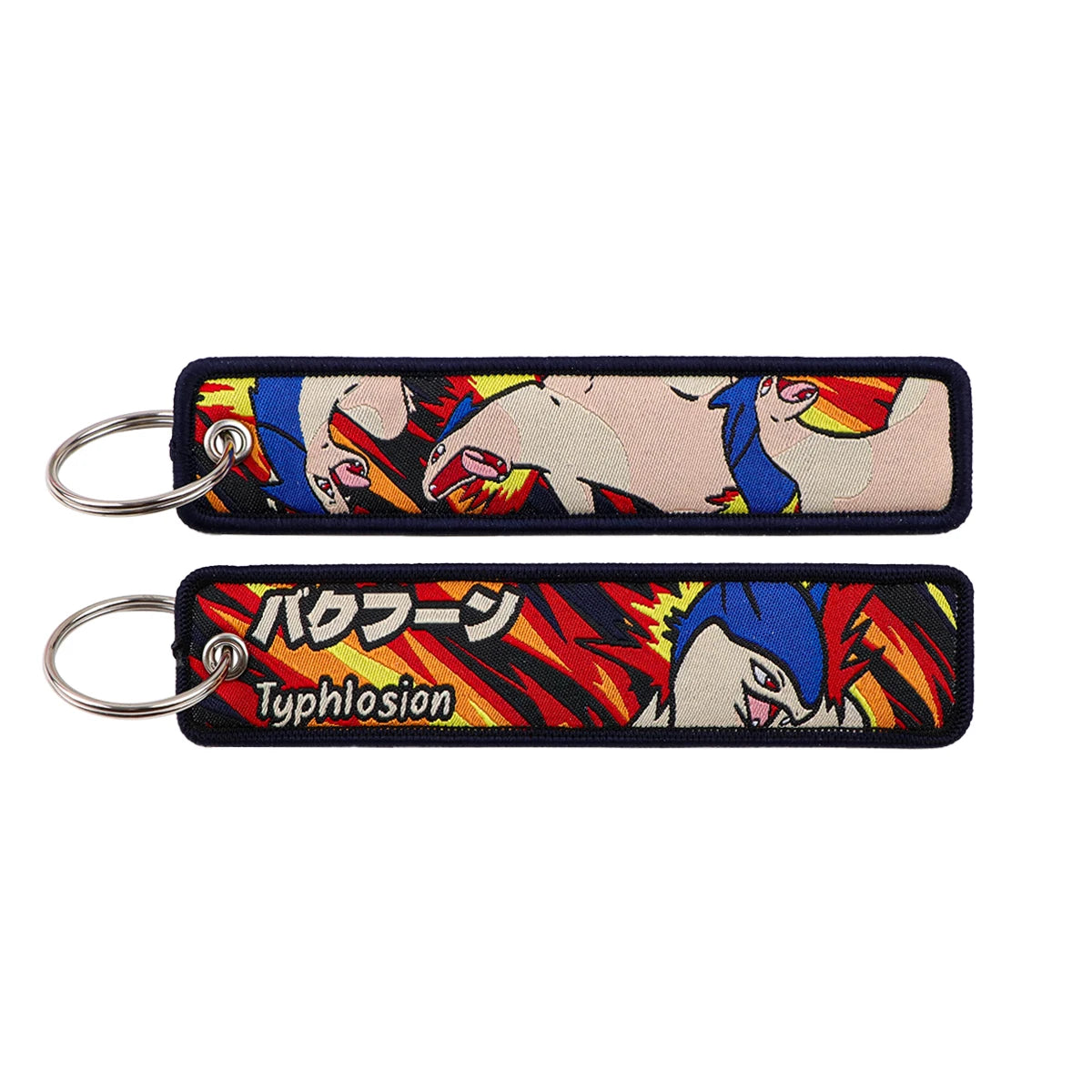 Pokémon Embroidered Keychain – Premium Double-Sided Anime Key Tag