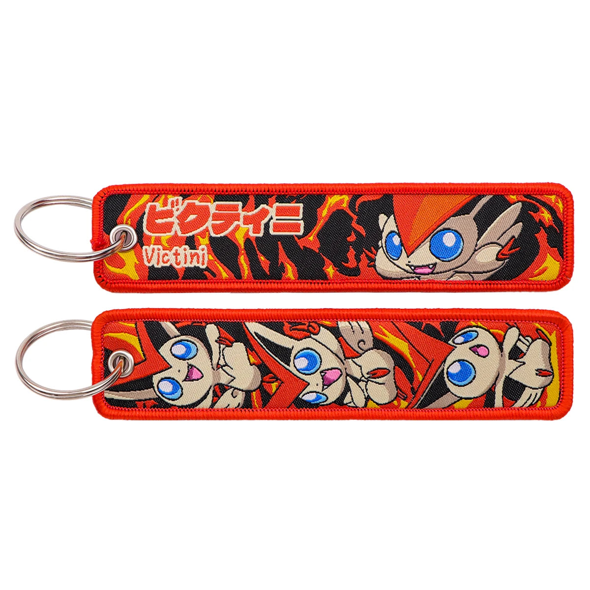 Pokémon Embroidered Keychain – Premium Double-Sided Anime Key Tag
