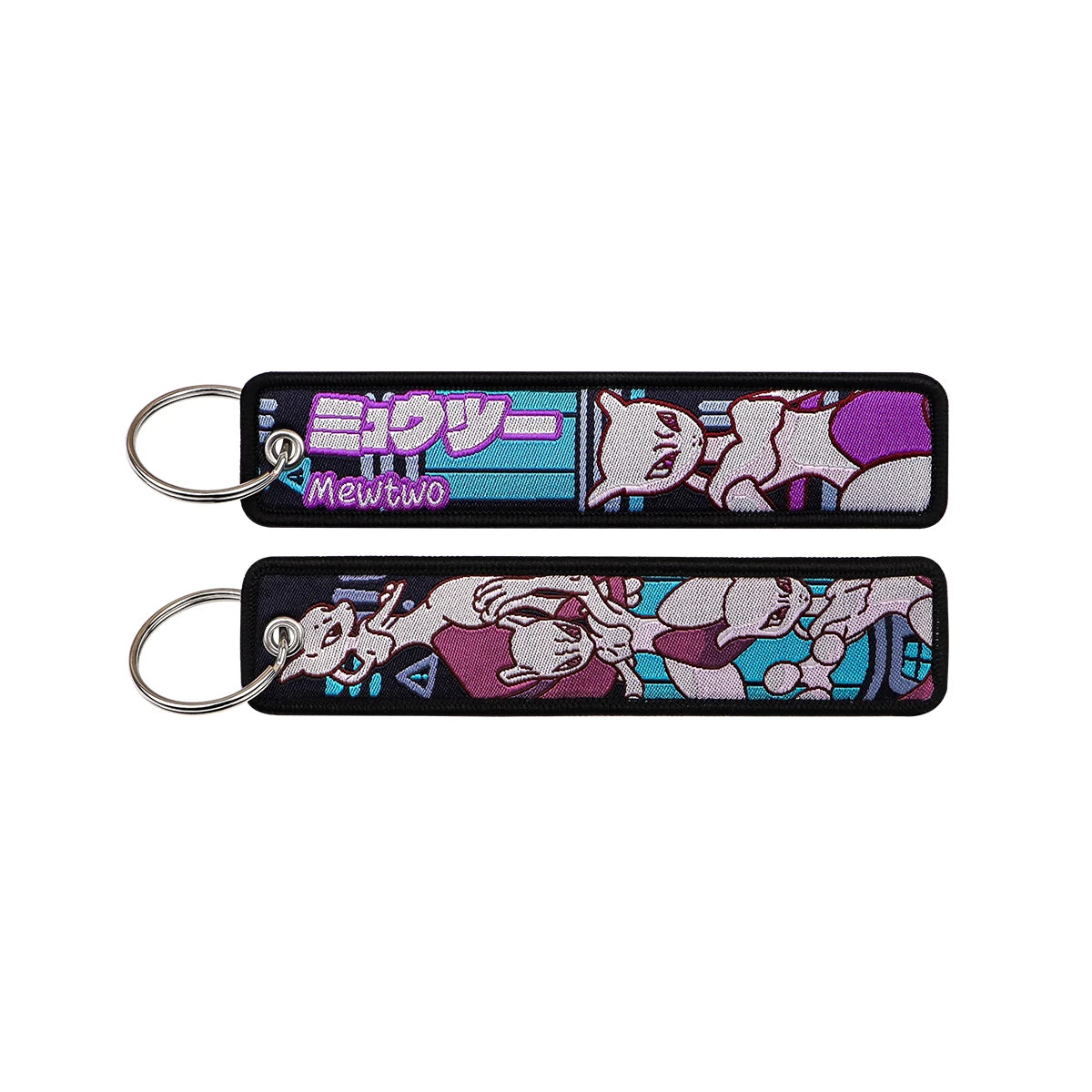 Pokémon Embroidered Keychain – Premium Double-Sided Anime Key Tag