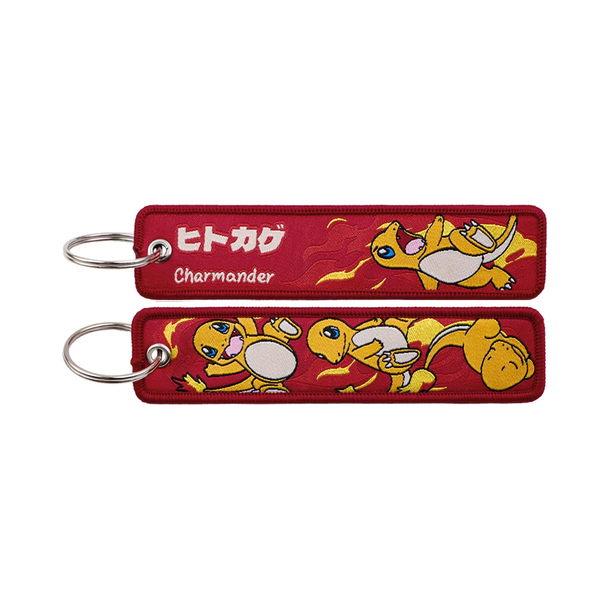 Pokémon Embroidered Keychain – Premium Double-Sided Anime Key Tag