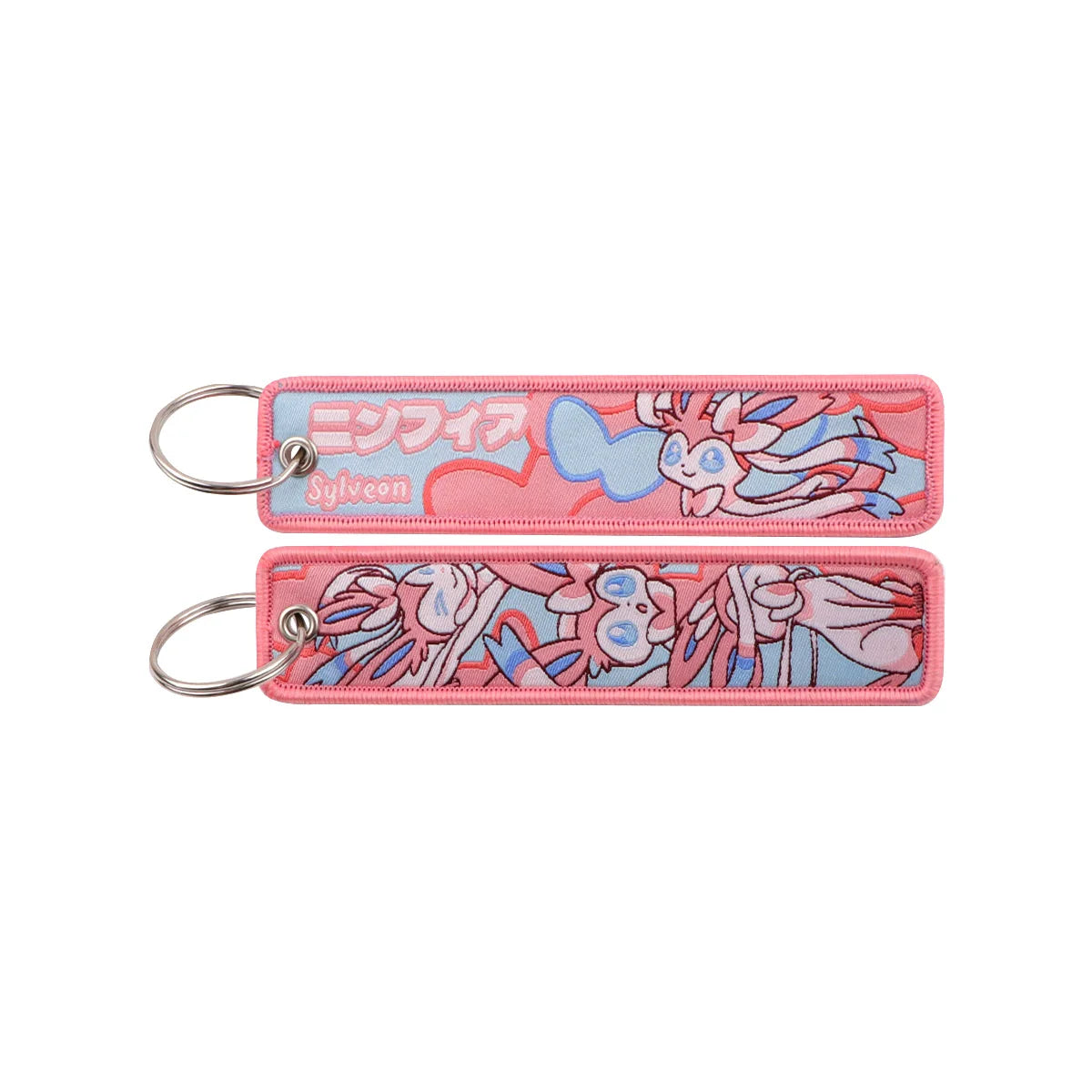 Pokémon Embroidered Keychain – Premium Double-Sided Anime Key Tag