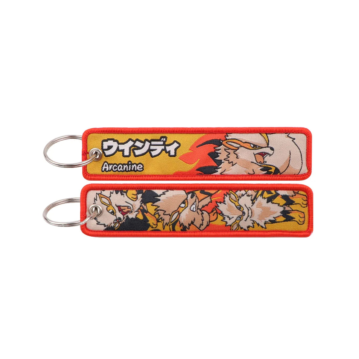 Pokémon Embroidered Keychain – Premium Double-Sided Anime Key Tag