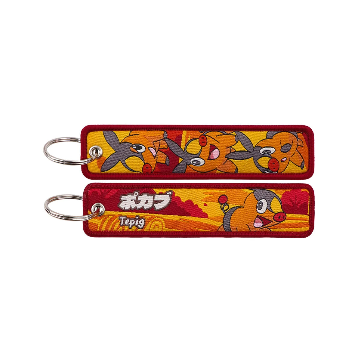 Pokémon Embroidered Keychain – Premium Double-Sided Anime Key Tag